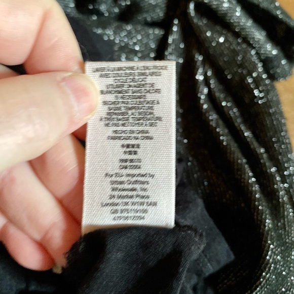 🔥Free People "Dance of the night" Black Shimmer Halter Dress🔥 - Picture 8 of 11